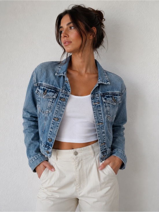 Nautica Jackets & Blazers - Nautica Jeans Co USA Made Light Wash Denim Trucker Jacket Medium 90s